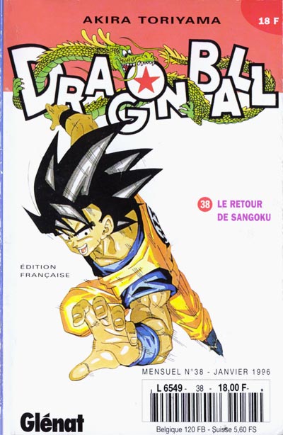 Couverture de l'album Dragon Ball Tome 38 Le retour de Sangoku