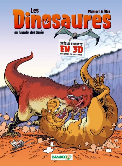 Couverture de l'album Les Dinosaures en BD Spécial combats en 3D
