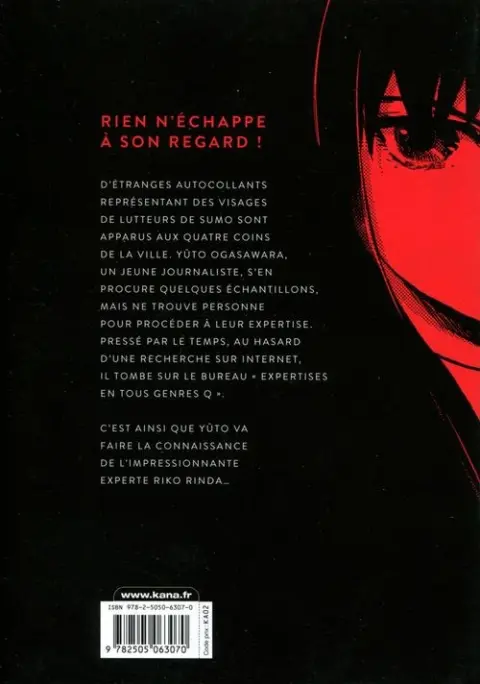 Verso de l'album Q Mysteries 1