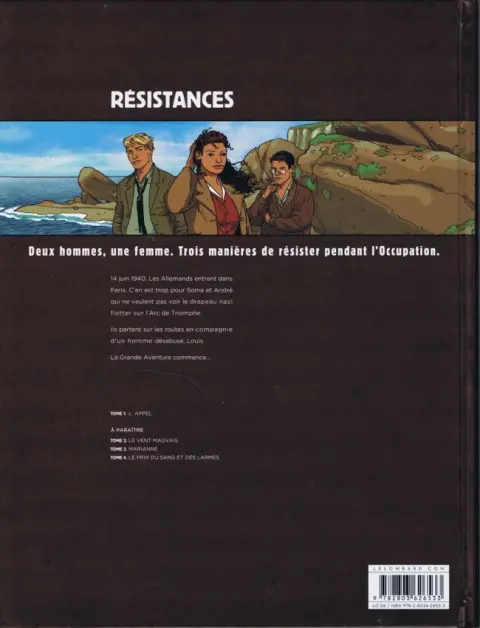 Verso de l'album Résistances Tome 1 L'Appel