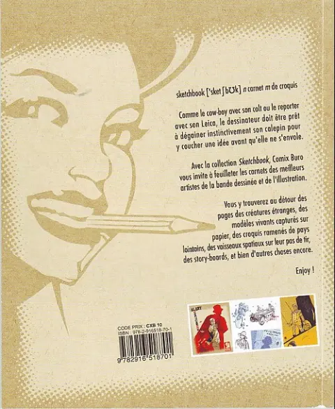 Verso de l'album Sketchbook - Comix Buro Sketchbook Alary #3