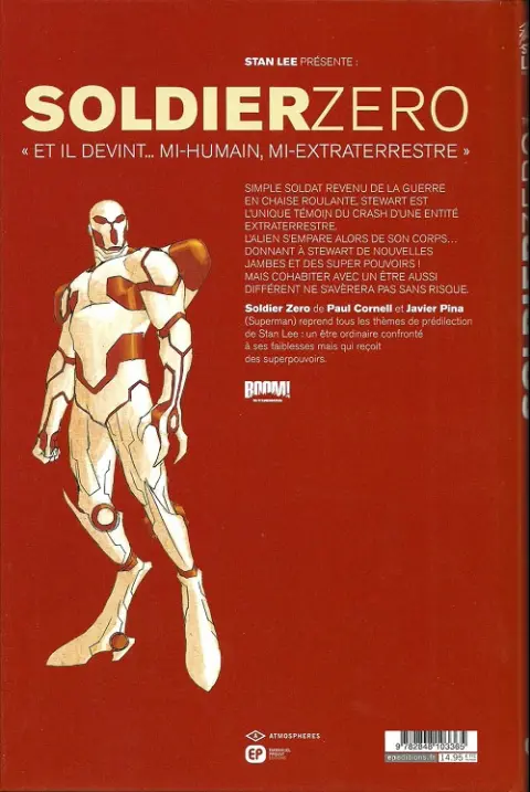 Verso de l'album Soldier zero Tome 1