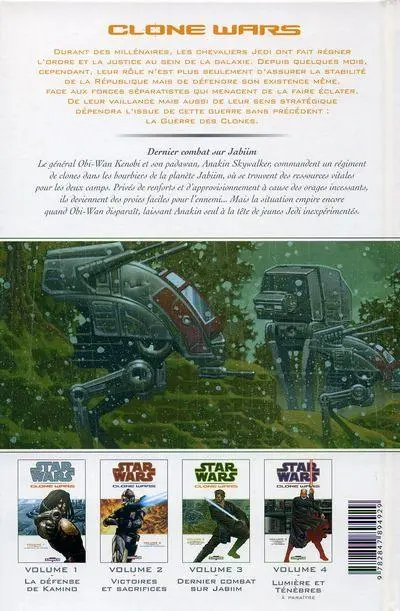Verso de l'album Star Wars - Clone Wars Tome 3 Dernier combat sur Jabiim