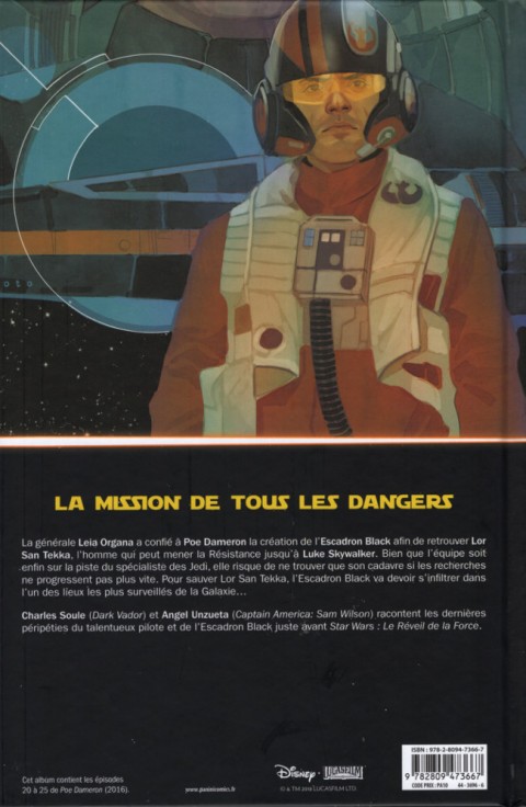 Verso de l'album Star Wars - Poe Dameron Tome 5 La légende Retrouvée