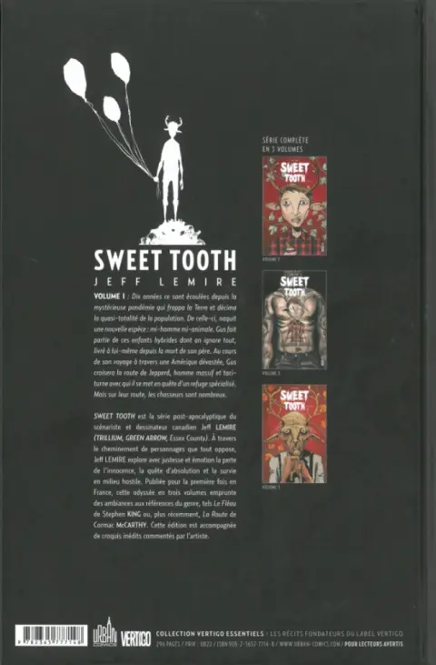 Verso de l'album Sweet Tooth Volume 1