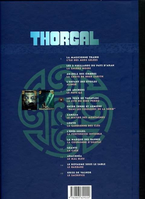 Verso de l'album Thorgal Tome 6 Les yeux de Tanatloc / La cité du dieu perdu