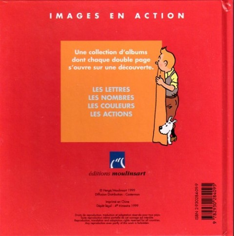 Verso de l'album Tintin Tome 2 123 je découvre les nombres