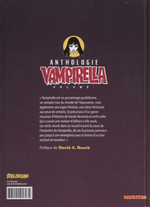 Verso de l'album Vampirella - Anthologie Volume 1