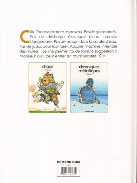 Verso de l'album Chroniques métalliques