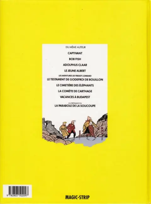 Verso de l'album Freddy Lombard Tome 1 Le testament de Godefroid de Bouillon