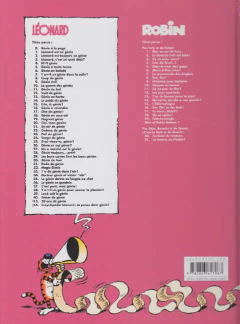 Verso de l'album Léonard Tome 8 Coup de génie