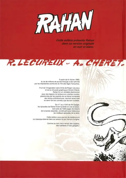 Verso de l'album Rahan Intégrale noir et blanc Tome 1