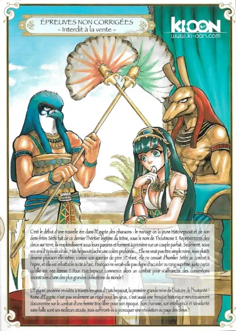 Verso de l'album Reine d'Égypte Tome 1
