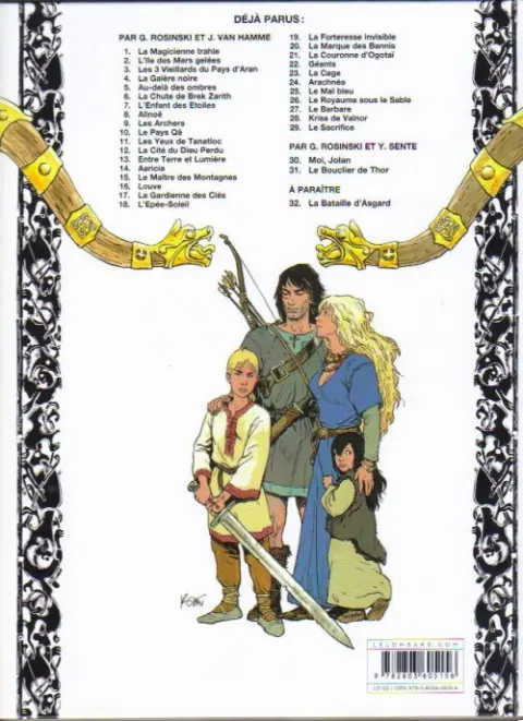 Verso de l'album Thorgal Tome 9 Les Archers