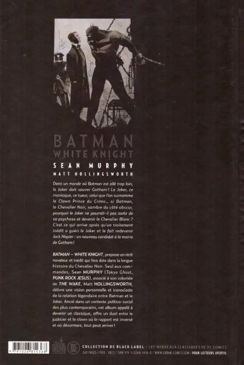 Verso de l'album Batman : White Knight 1