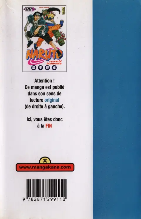 Verso de l'album Naruto 22 Réincarnation