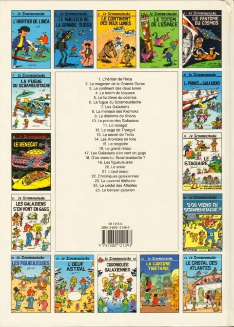 Verso de l'album Le Scrameustache Tome 25 Le bêtisier galaxien