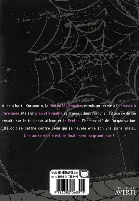Verso de l'album Arachnid 13