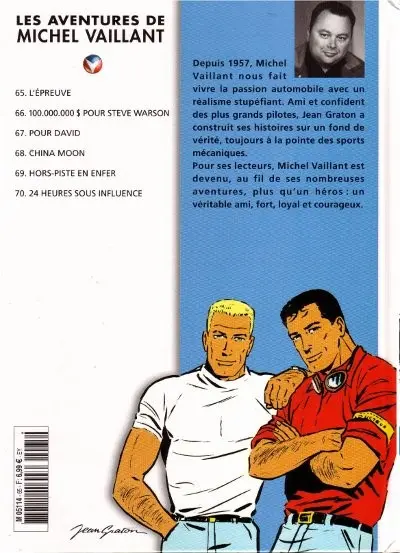 Verso de l'album Michel Vaillant La Collection Tome 65 L'épreuve