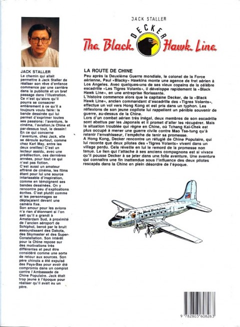 Verso de l'album The Black Hawk Line Tome 1 La route de Chine