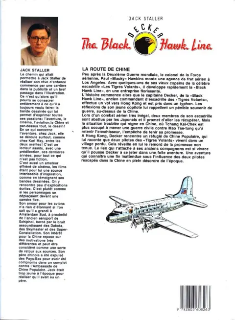 Verso de l'album The Black Hawk Line Tome 1 La route de Chine
