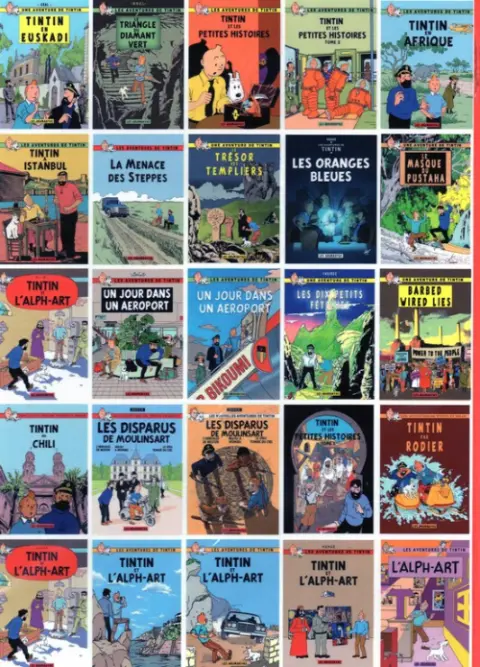 Verso de l'album Tintin Tintin en Afrique