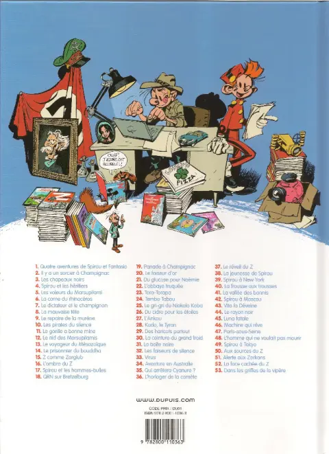 Verso de l'album Spirou et Fantasio Tome 33 Virus