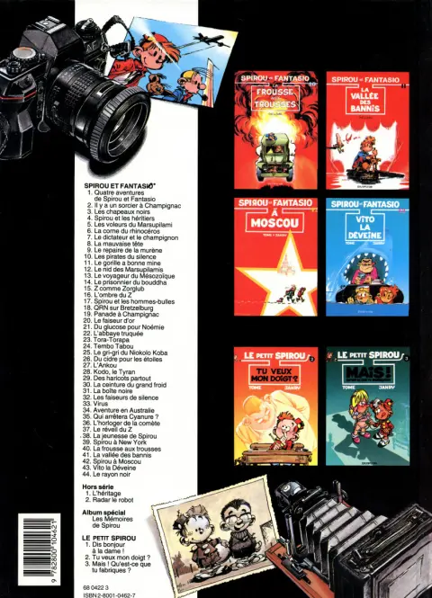 Verso de l'album Spirou et Fantasio Tome 26 Du cidre pour les étoiles