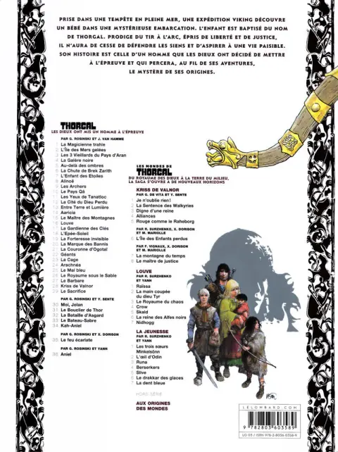 Verso de l'album Thorgal Tome 1 La Magicienne trahie