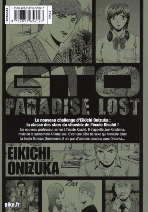 Verso de l'album GTO - Paradise Lost 12
