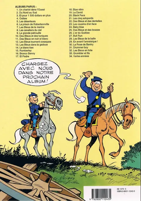 Verso de l'album Les Tuniques Bleues Tome 24 Baby blue