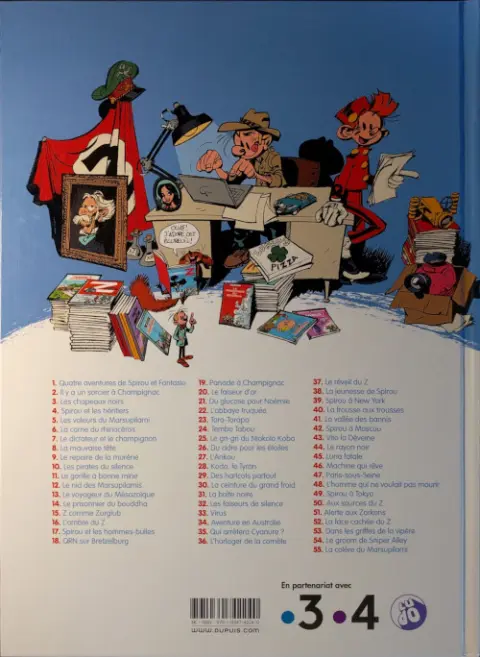 Verso de l'album Spirou et Fantasio Tome 9 Le repaire de la murène