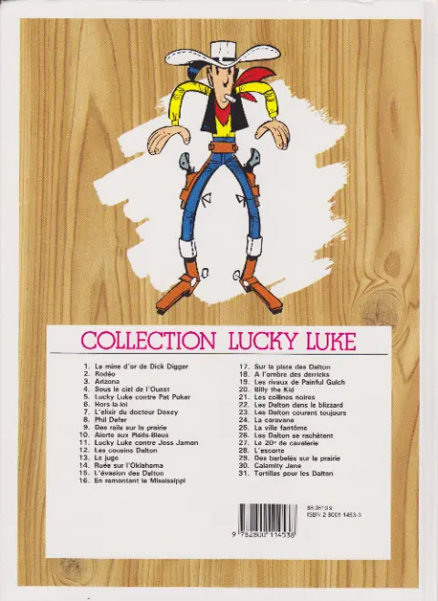 Verso de l'album Lucky Luke Tome 13 Le juge