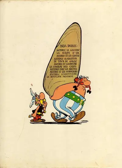 Verso de l'album Astérix Tome 11 Le bouclier Arverne