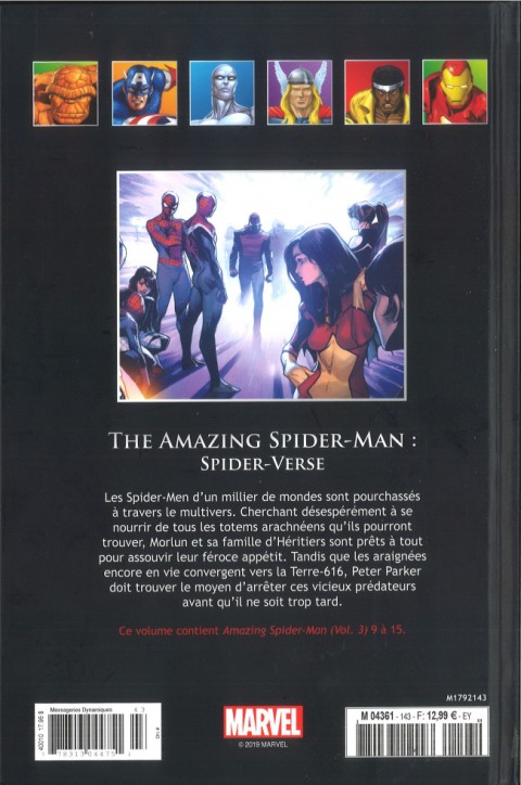 Verso de l'album Marvel Comics - La collection de référence Tome 143 The Amazing Spider-Man - Spider-Verse