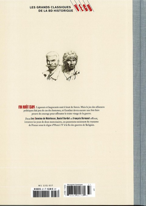 Verso de l'album Les grands Classiques de la BD Historique Vécu - La Collection Tome 38 Les Chemins de Malefosse - Tome III : La Vallée de misère