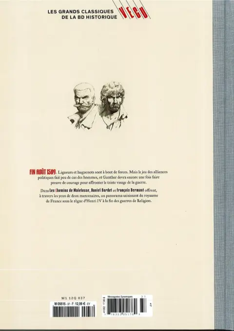 Verso de l'album Les grands Classiques de la BD Historique Vécu - La Collection Tome 38 Les Chemins de Malefosse - Tome III : La Vallée de misère
