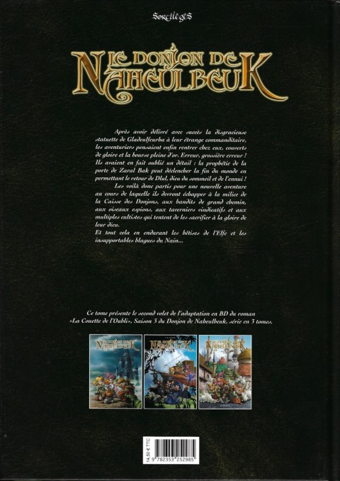 Verso de l'album Le Donjon de Naheulbeuk Tome 8