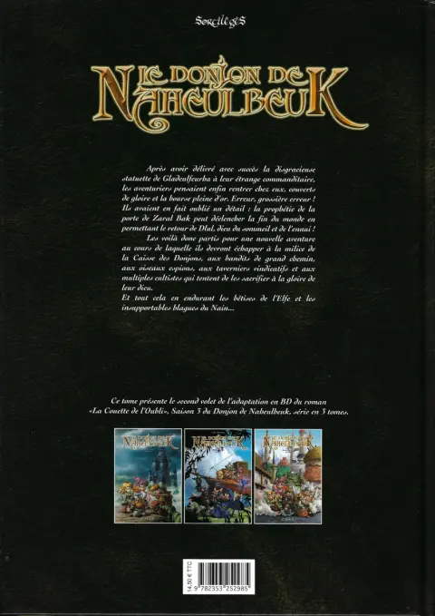 Verso de l'album Le Donjon de Naheulbeuk Tome 8
