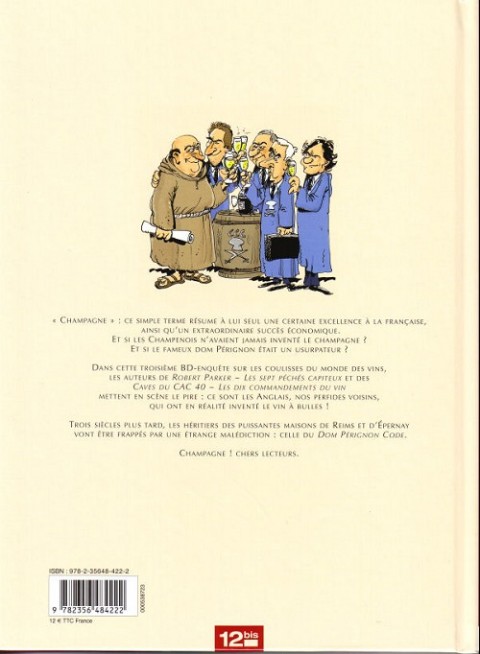 Verso de l'album Champagne ! Le Dom Pérignon Code