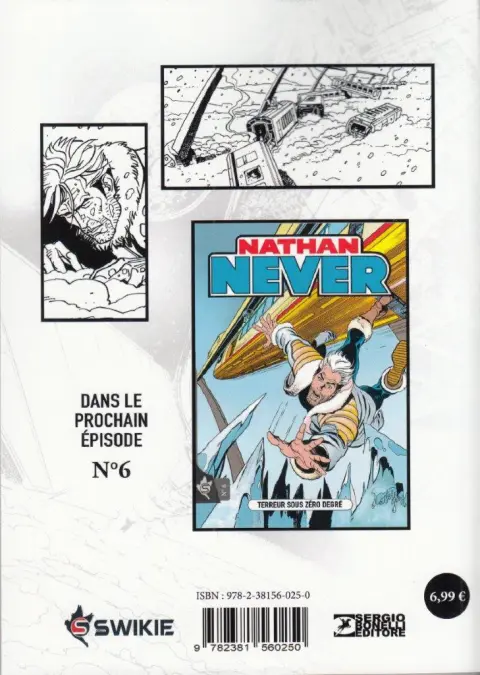 Verso de l'album Nathan Never Swikie N° 5 Force Invisible