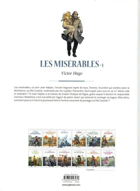 Verso de l'album Les Grands Classiques de la littérature en bande dessinée Tome 8 Les Misérables - 1