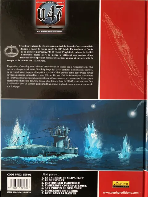 Verso de l'album U.47 Tome 6 L'Amérique en guerre