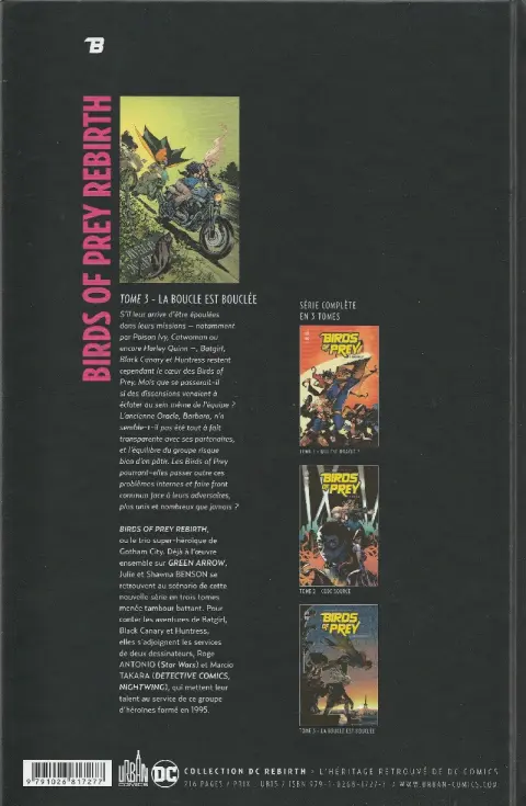 Verso de l'album Birds of Prey Rebirth 3 La boucle est bouclée