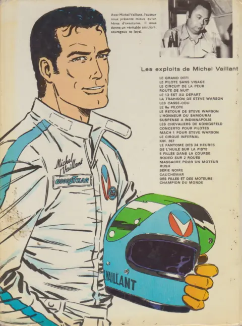 Verso de l'album Michel Vaillant Tome 19 5 filles dans la course !