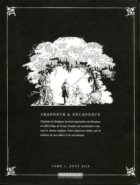 Verso de l'album Charlotte Impératrice I La princesse et l'archiduc