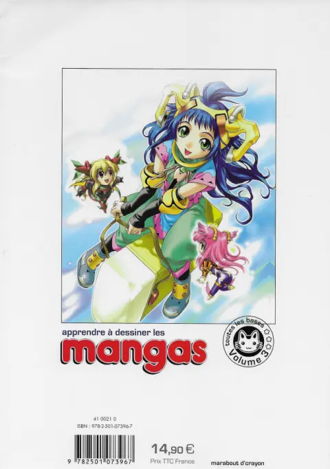 Verso de l'album Apprendre à dessiner les mangas Les mouvements
