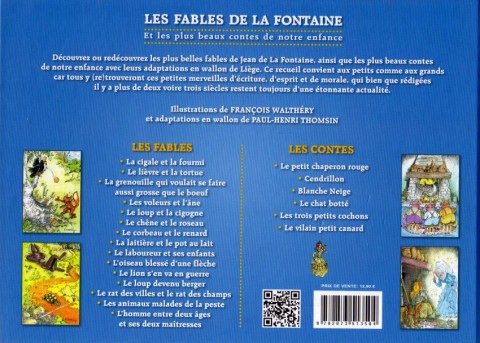 Verso de l'album Les fables de La Fontaine et les plus beaux contes de notre enfance