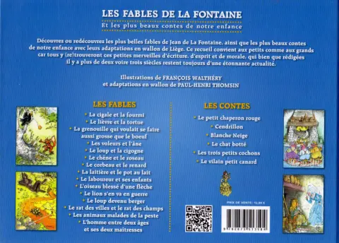 Verso de l'album Les fables de La Fontaine et les plus beaux contes de notre enfance