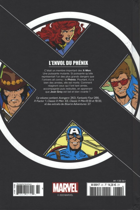 Verso de l'album X-Men - La Collection Mutante Tome 61 L'envol du Phénix